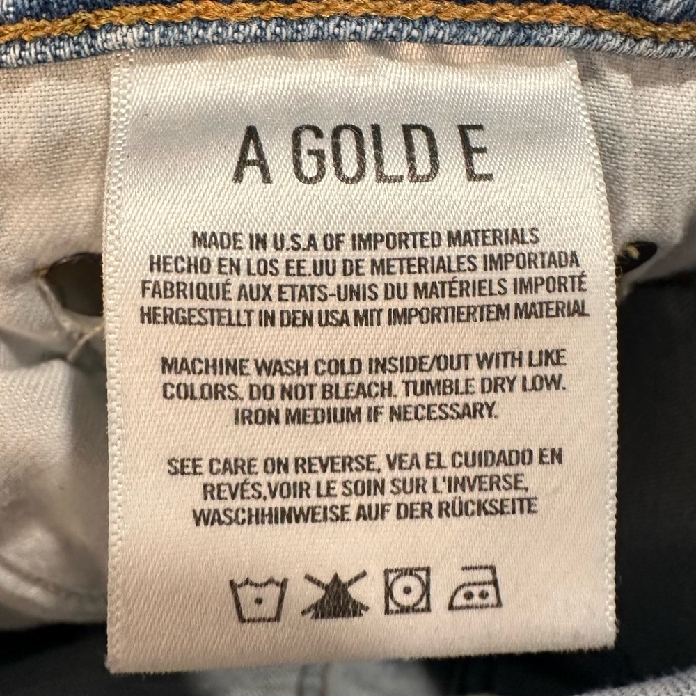 Agolde Toni Light Wash Denim Distressed Jeans Size 24 - Picture 12 of 15